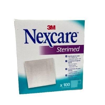 GARZA COMPRESSA NEXCARE STERIMED IN COTONE 20 FILI 18X40CM MULTILINGUAL 100 PEZZI - FarmaLucia
