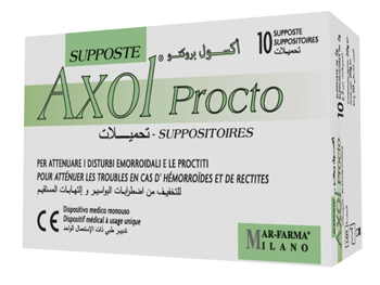 AXOL PROCTO 10 SUPPOSTE X 2 G - FarmaLucia