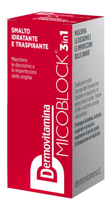 DERMOVITAMINA MICOBLOCK 3 IN 1 SMALTO IDRATANTE E TRASPIRANTE ROSSO 5 ML - FarmaLucia