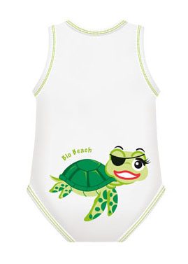 BODY 0/36M BIO COTTON SUMMER BEACH TARTARUGA - FarmaLucia