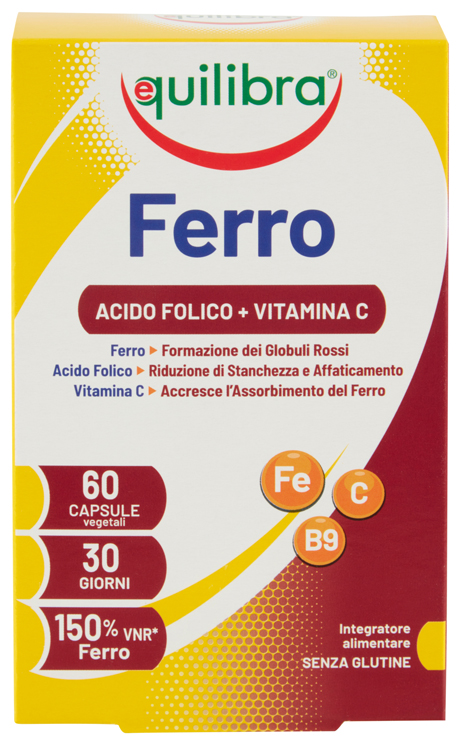 FERRO CON ACIDO FOLICO + VITAMINA C 60 CAPSULE - FarmaLucia