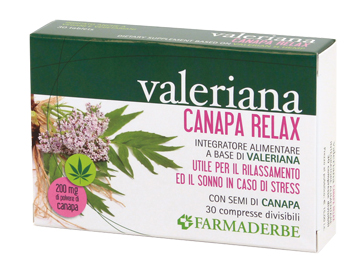 VALERIANA CANAPA RELAX 30 COMPRESSE DIVISIBILI - FarmaLucia