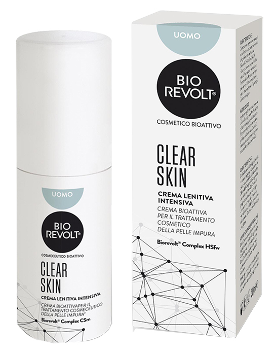 BIOREVOLT RX CLEAR SKIN UOMO CREMA LENITIVA INTENSIVA BIOATTIVA PER PELLE IMPURA 30 ML - FarmaLucia