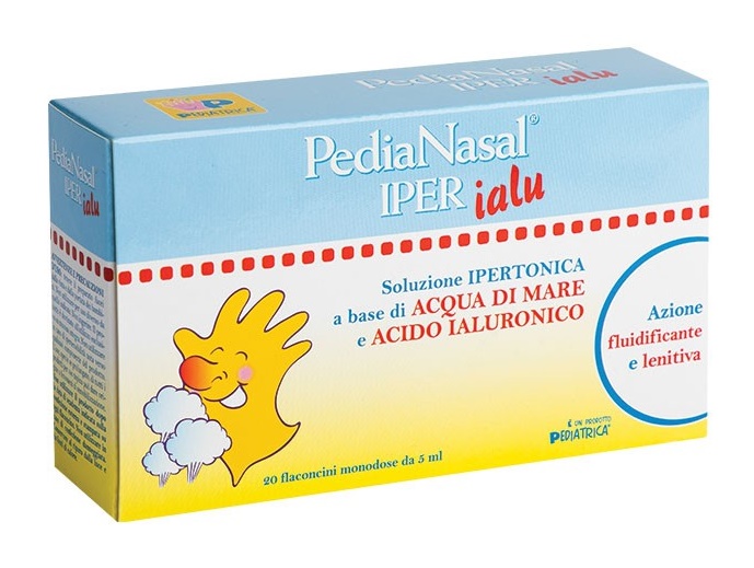 PEDIANASAL IPER SOLUZIONE IPERTONICA CON ACIDO IALURONICO 20 FLACONCINI MONODOSE DA 5 ML - FarmaLucia