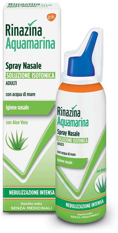 RINAZINA AQUAMARINA ISOTONICA ALOE SPRAY NEBULIZZAZIONE INTENSA 100 ML - FarmaLucia