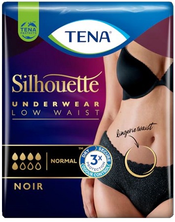 TENA SILHOUETTE NOIR M 10 PEZZI - FarmaLucia
