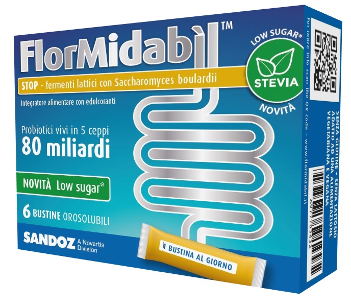 FLORMIDABIL STOP 6 BUSTINE CON STEVIA - FarmaLucia