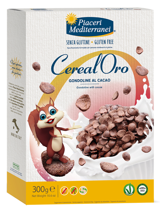 PIACERI MEDITERRANEI CEREALORO GONDOLINE CACAO 300 G - FarmaLucia