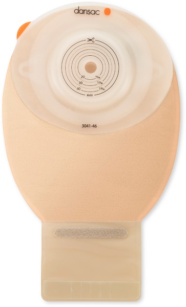 DANSAC NOVALIFE TRE 1 SACCA APERTA OPACA CONVEX MIDI PER ILEOSTOMIA CON FINESTRA RITAGLIABILE 15-46 MM 350 ML 10 PEZZI - FarmaLucia