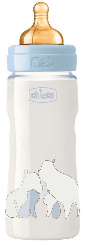 CHICCO BIBERON ORIGINAL 330ML TOUCH REGULAR BOY CON TETTARELLA IN CAUCCIU' - FarmaLucia