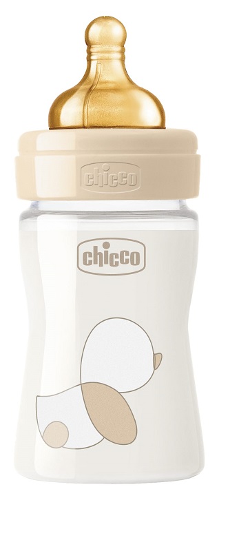 CHICCO BIBERON ORIGINAL 150ML VETRO 1 FORO 1 FORO UNISEX CON TETTARELLA IN CAUCCIU' - FarmaLucia