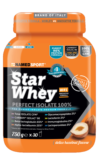 STAR WHEY PERFECT ISOLATE 100% DELICE HAZELNUT 750 G - FarmaLucia