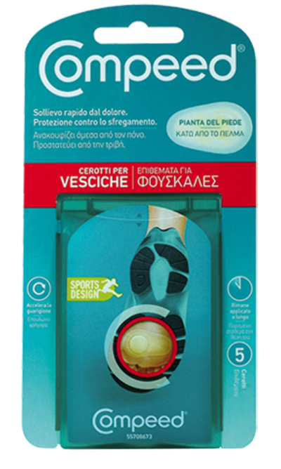COMPEED CEROTTI PER VESCICHE PIANTA PIEDE SPORT 5 PEZZI - FarmaLucia