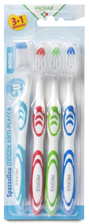 PROFAR SPAZZOLINO ANTIPLACCA OXIGEN 4 PEZZI - FarmaLucia