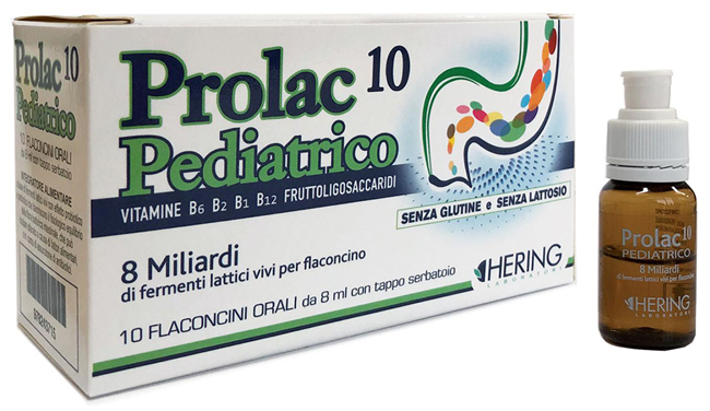 PROLAC10 PEDIATRICO FERMENTI LATTICI 10 FLACONCINI 8 ML - FarmaLucia