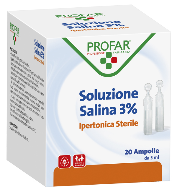 SOLUZIONE IPERTONICA 3% PROFAR 5 ML 20 PEZZI - FarmaLucia