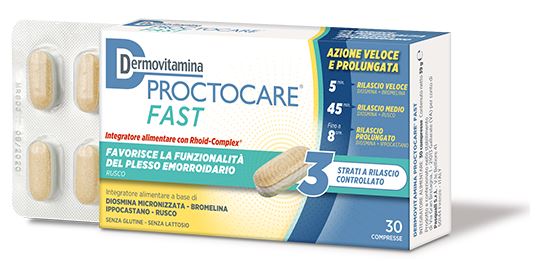 DERMOVITAMINA PROCTOCARE FAST 30 COMPRESSE - FarmaLucia