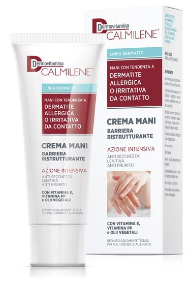DERMOVITAMINA CALMILENE CREMA MANI BARRIERA RISTRUTTURANTE AZIONE INTENSIVA PER DERMATITE ALLERGICA O IRRITATIVA DA CONTATTO 75 ML - FarmaLucia