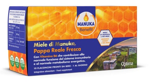 MANUKA BENEFIT PAPPA REALE MANUKA VITAMINA B6 10 FLACONCINI 10 ML - FarmaLucia