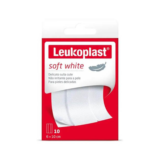 LEUKOPLAST SOFT WHITE 100 X 6 CM 10 PEZZI - FarmaLucia