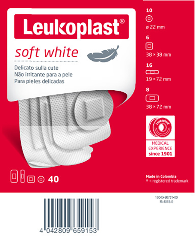 LEUKOPLAST SOFT WHITE 40 PEZZI ASSORTITI - FarmaLucia