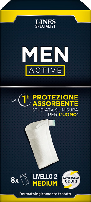 PANNOLONE LINES SPECIALIST MEN ACTIVE 8 PEZZI LIVELLO 2 - FarmaLucia