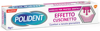 POLIDENT FISSATIVO EFFETTO CUSCINETTO ADESIVO PER PROTESI DENTALI 70 G - FarmaLucia