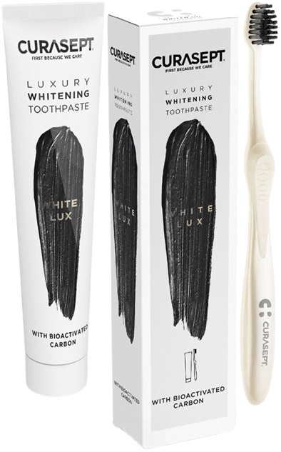 CURASEPT WHITE LUXURY WHITENING DENTIFRICIO 75 ML + SPAZZOLINO - FarmaLucia