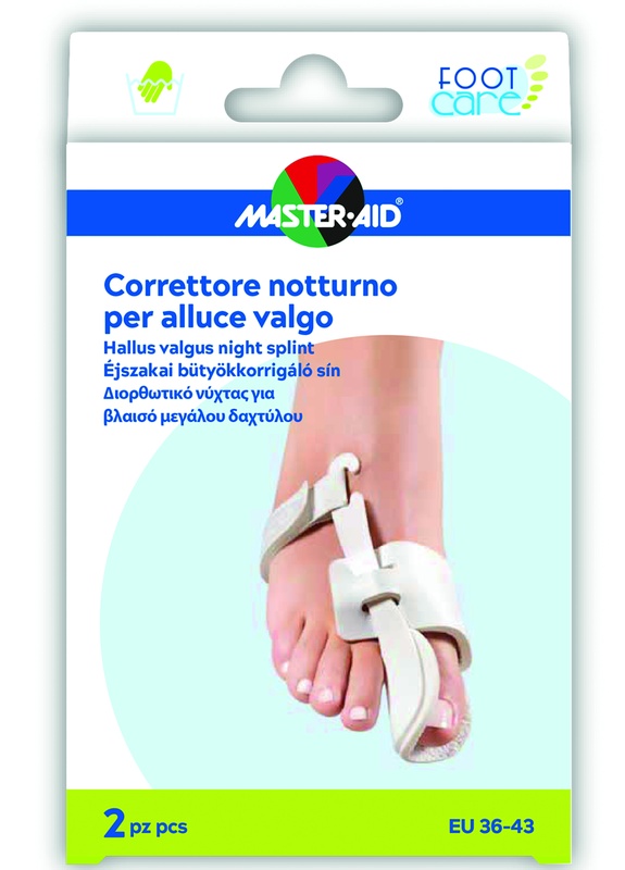 CORRETTORE NOTTE ALLUCE VALGO MASTER-AID FOOTCARE 36-43 2 PEZZI D10 - FarmaLucia