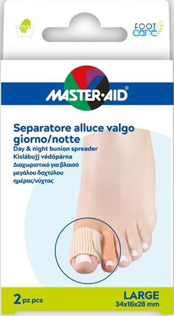 DIVARICATORE ALLUCE GIORNO/NOTTE MASTER-AID FOOTCARE LARGE 2 PEZZI D12 - FarmaLucia