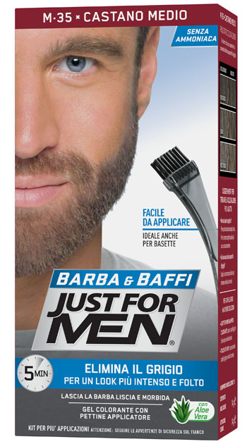 JUST FOR MEN BARBA & BAFFI M35 CASTANO MEDIO 51 G - FarmaLucia