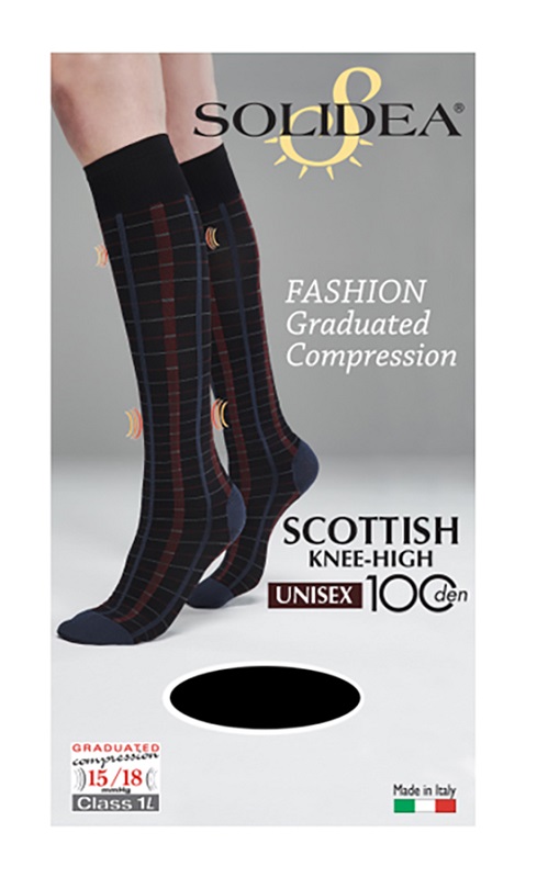 SCOTTISH KNEE-HIGH 100 UNISEX GAMBALETTO FANTASIA NERO XL - FarmaLucia