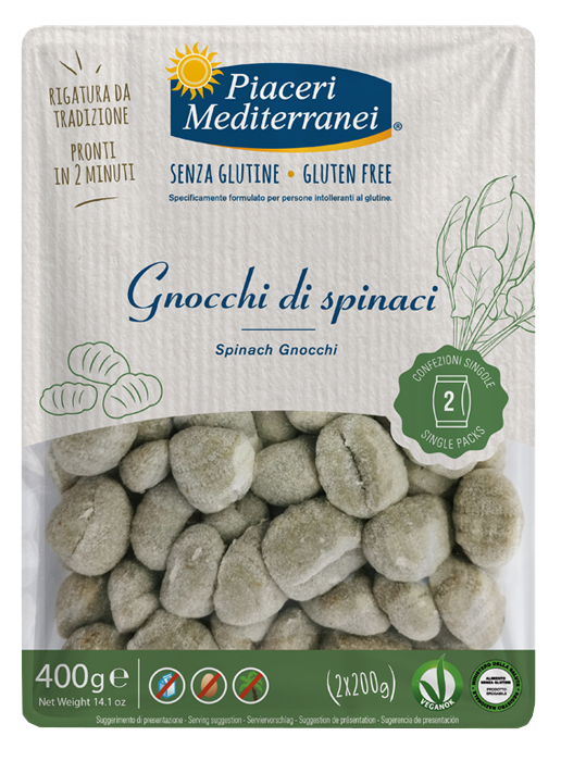 PIACERI MEDITERRANEI GNOCCHI DI SPINACI 400 G - FarmaLucia