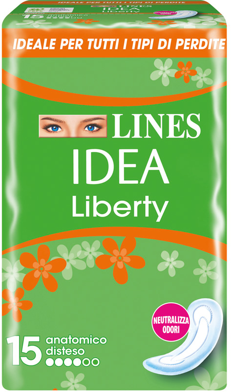 LINES IDEA ASSORBENTE LIBERTY ANATOMICO 15 PEZZI - FarmaLucia