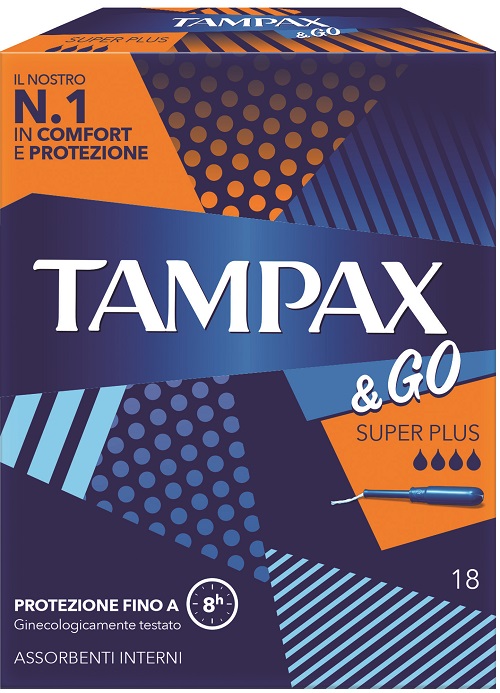 TAMPAX &GO ASSORBENTE INTERNO SUPER PLUS 18 PEZZI - FarmaLucia