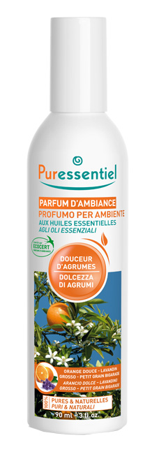 PURESSENTIEL PROFUMO AMBIENTE DOLCEZZA AGRUMI ECOCERT 90 ML - FarmaLucia