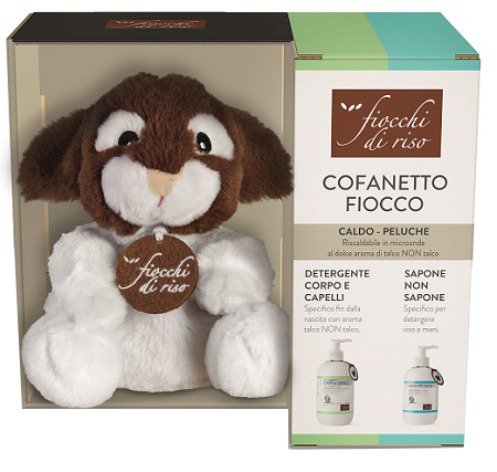 FIOCCHI DI RISO KIT CALDO-PELUCHE FIOCCO + SAPONE NON SAPONE DELICATO 240 ML + DETERGENTE CORPO E CAPELLI TALCO 400 ML - FarmaLucia