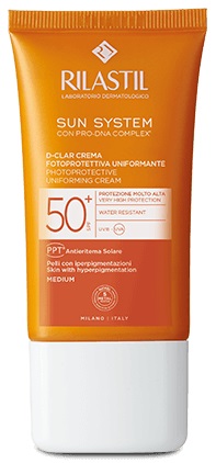 RILASTIL SUN SYSTEM D-CLAR SPF 50+ CREMA MEDIUM - FarmaLucia