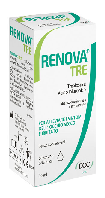 RENOVA TRE COLLIRIO A BASE DI TREALOSIO E ACIDO IALURONICO 10 ML SENZA CONSERVANTI - FarmaLucia
