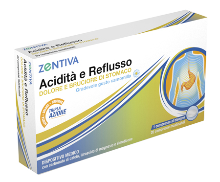 ZENTIVA ACIDITA' REFLUSSO 20 COMPRESSE MASTICABILI - FarmaLucia