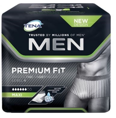 MUTANDINA ASSORBENTE MASCHILE TENA MEN PREMIUM FIT LIVELLO 4 S/M 10 PEZZI - FarmaLucia