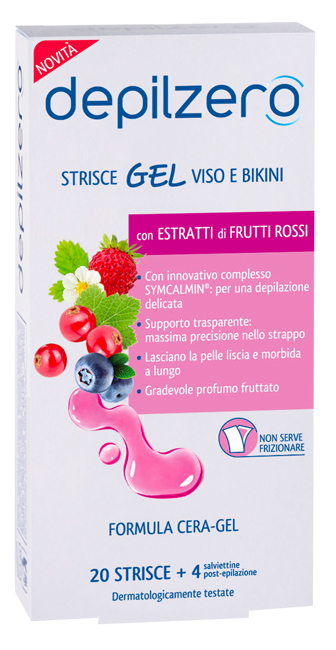 DEPILZERO STRISCE GEL VISO BIKINI 24 PEZZI - FarmaLucia