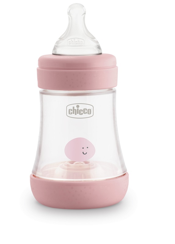 CHICCO BIBERON PERFECT 5 GIRL 150 ML IN SILICONE 1 FORO - FarmaLucia