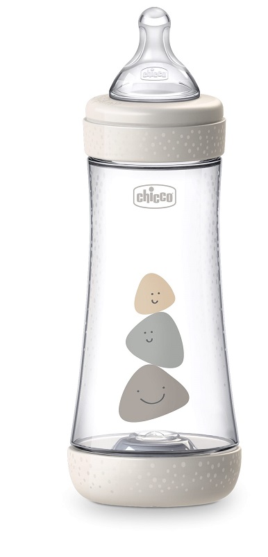 CHICCO BIBERON PERFECT 5 UNISEX 300 ML IN SILICONE 3 FORI - FarmaLucia