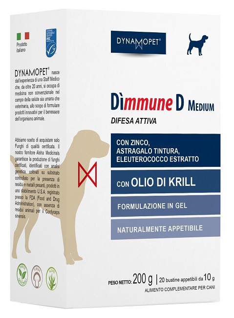 DIMMUNE D MEDIUM CANI 20 BUSTINE APPETIBILI DA 10 G - FarmaLucia