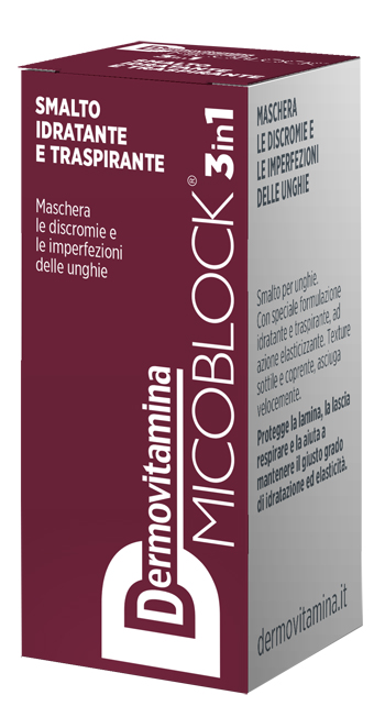 DERMOVITAMINA MICOBLOCK 3 IN 1 SMALTO IDRATANTE E TRASPIRANTE BORDEAUX 5 ML - FarmaLucia