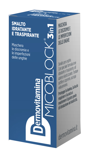 DERMOVITAMINA MICOBLOCK 3 IN 1 SMALTO IDRATANTE E TRASPIRANTE BLU 5 ML - FarmaLucia