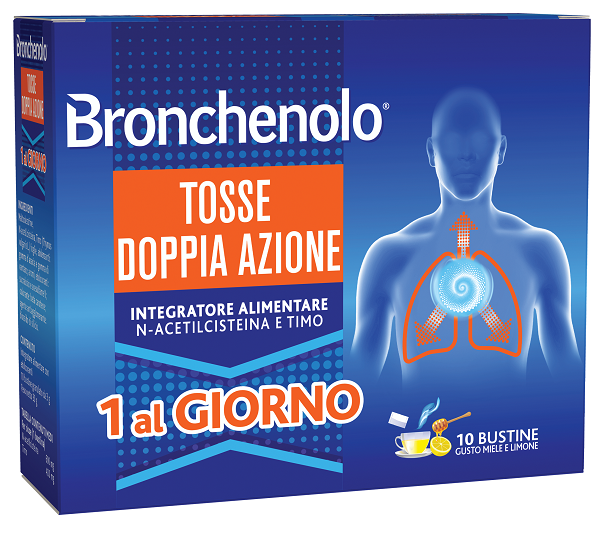 BRONCHENOLO TOSSE DOPPIA AZIONE 10 BUSTINE - FarmaLucia