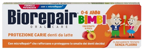 BIOREPAIR ORAL CARE KIDS 0-6 ANNI DENTI DA LATTE DENTIFRICIO CON ESTRATTO DI PESCA 50 ML - FarmaLucia