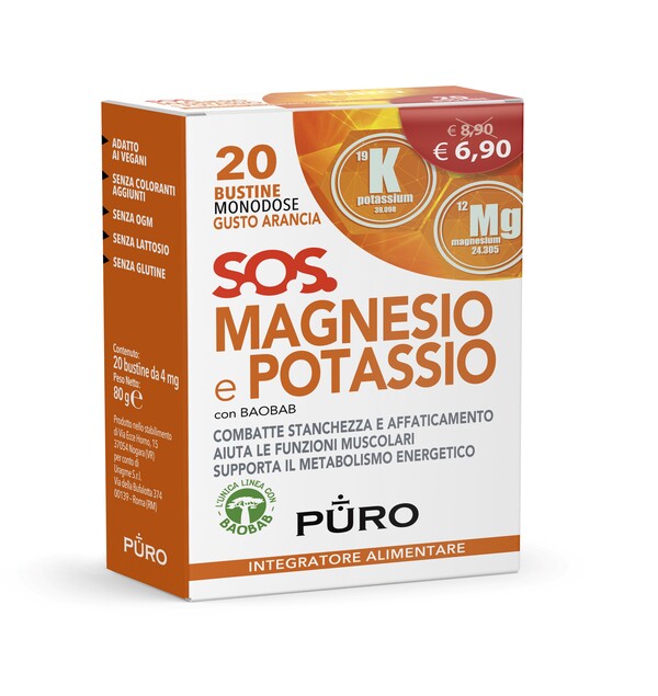 PURO MAGNESIO POTASSIO E BAOBAB 20 BUSTINE 4 G - FarmaLucia